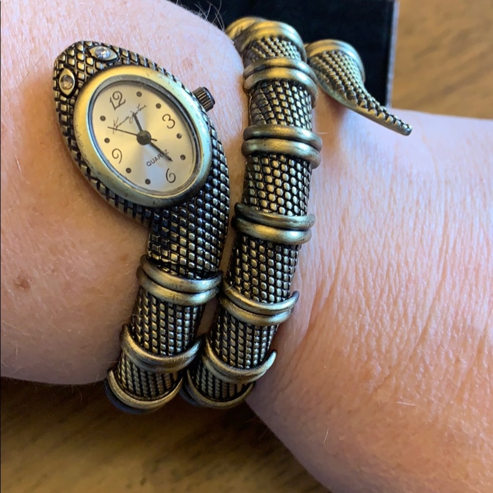 Snake bracelet watch by Kenneth Jay Lane